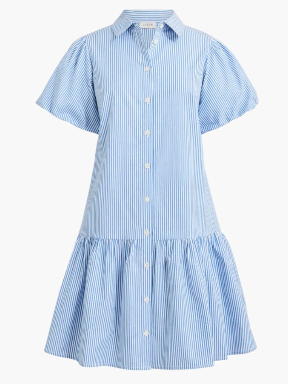 J.Crew Striped Bubble-Sleeve Dress - Picture 3 of 3